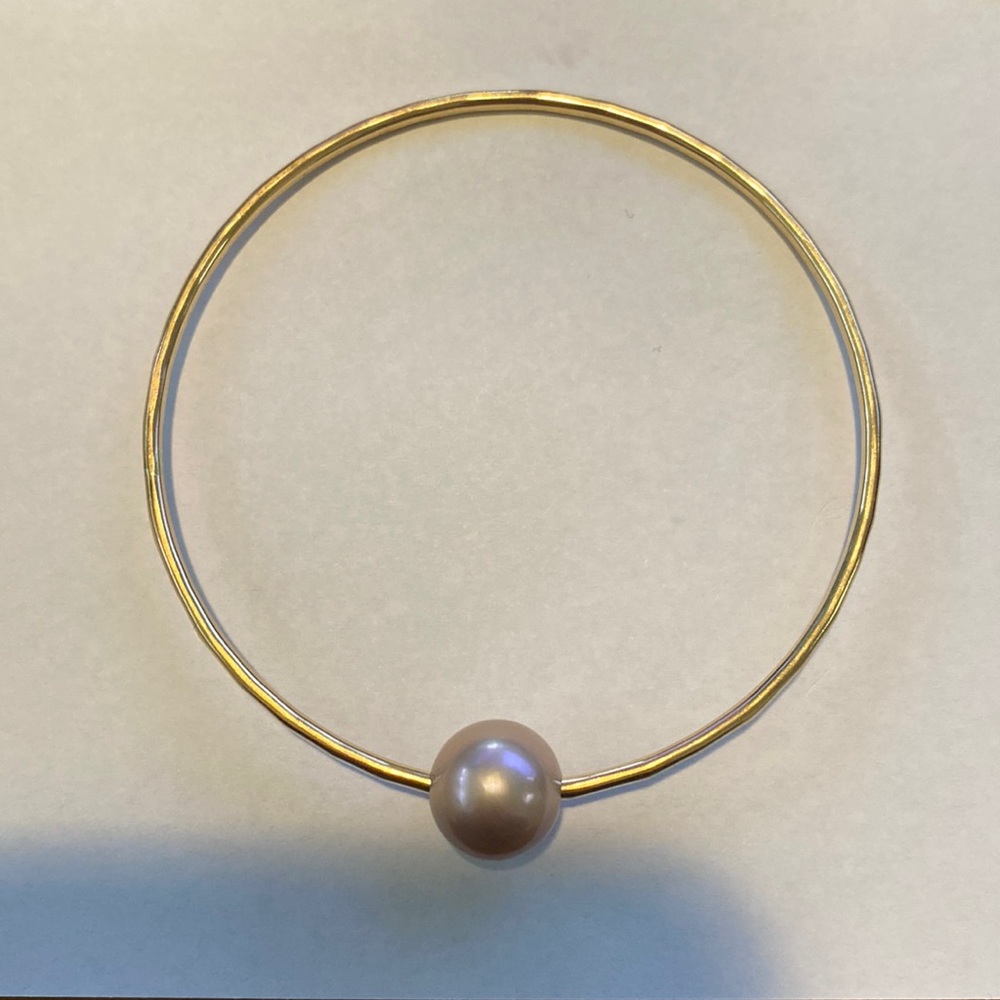 Gold Plated and Pearl Bangle